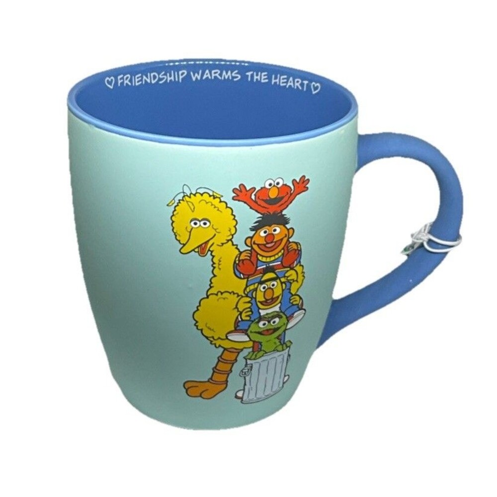 Sesame Street Coffee Mug Friendship Warms The Heart 17oz  Soft Touch Cup B86 - Picture 4 of 10